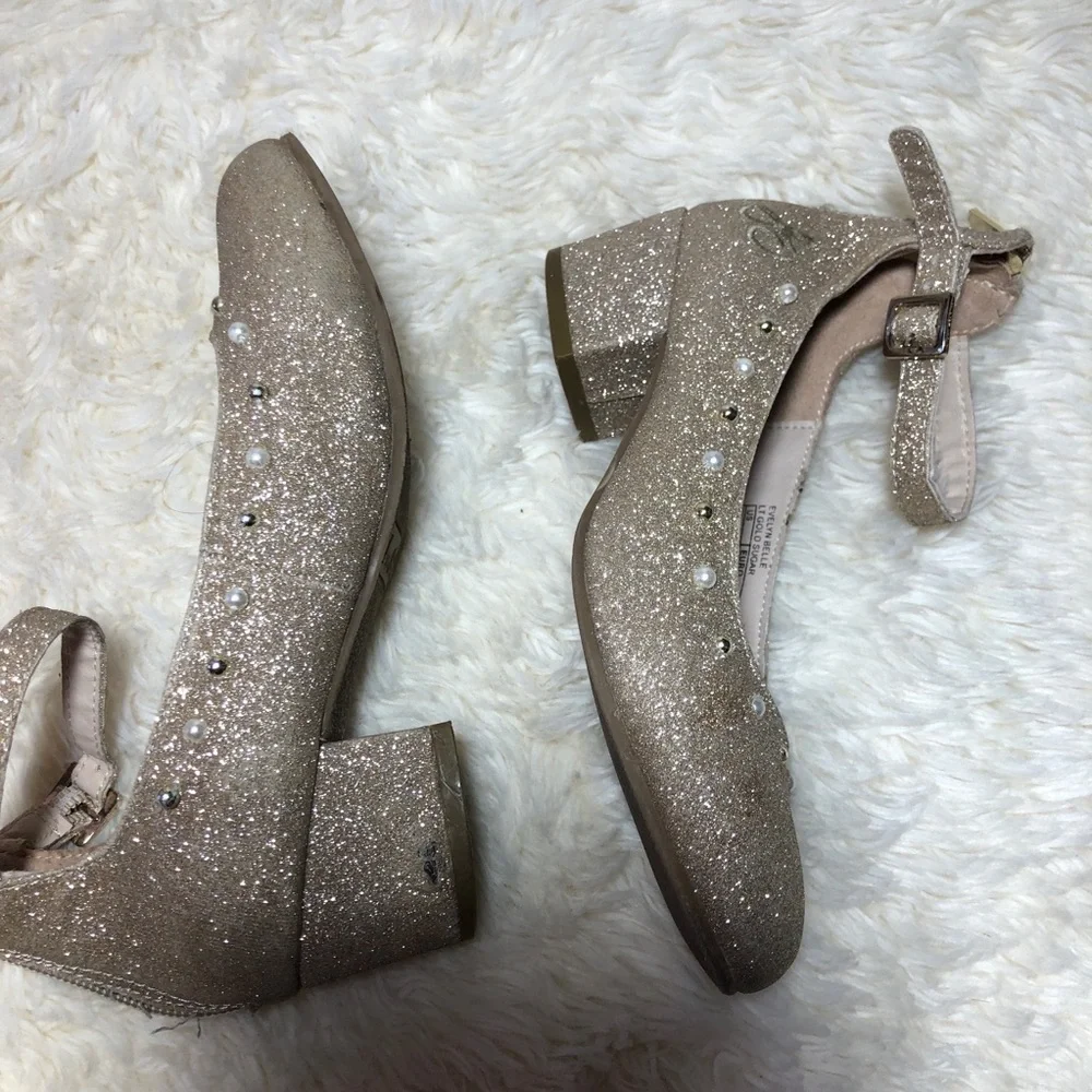 Sam Edelman Glitter Flats with Ankle Strap